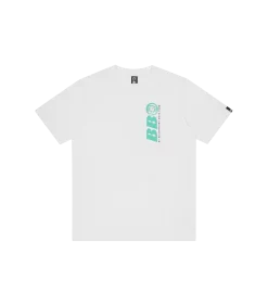 BB ASTRO REPEAT LOGO T-SHIRT - WHITE/GREEN LOGO