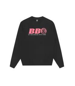 BB ASTRO CREWNECK - BLACK/PINK LOGO