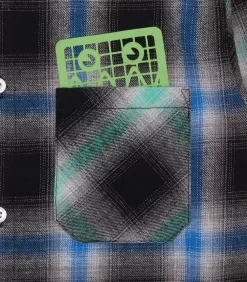 KIDS CHECK L/S T-SHIRT - BLUE/GREEN -Fashion Style Shop BK23104 CHECK 3