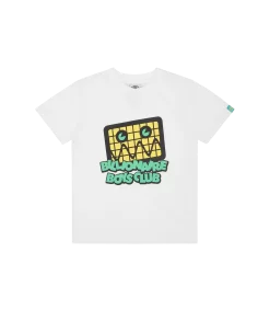 KIDS JUMBLE ROBOT LOGO T-SHIRT - WHITE