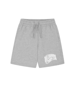 KIDS ARCH LOGO SHORTS - HEATHER GREY