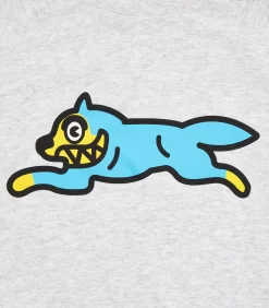 RUNNING DOG CREWNECK - HEATHER GREY -Fashion Style Shop IC22219 HEATHERASH 03