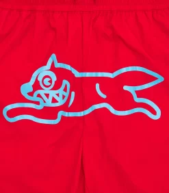 RUNNING DOG SWIM SHORTS - RED -Fashion Style Shop IC23214 RED 03