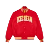 COLLEGE SATIN BOMBER - RED