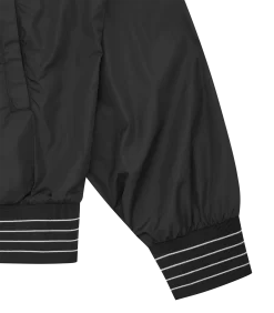 NYLON BOMBER JACKET - BLACK -Fashion Style Shop IC23405 BLACK 04