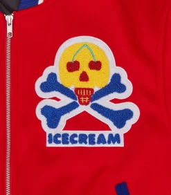 ICECREAM SUPPLIES VARSITY JACKET - RED -Fashion Style Shop IC23407 RED 04