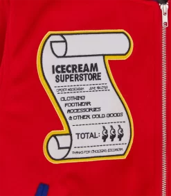ICECREAM SUPPLIES VARSITY JACKET - RED -Fashion Style Shop IC23407 RED 05