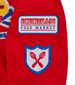 ICECREAM SUPPLIES VARSITY JACKET - RED -Fashion Style Shop IC23407 RED 06