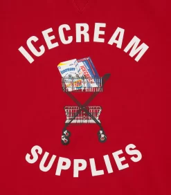 ICECREAM SUPPLIES CREWNECK - RED -Fashion Style Shop IC23421 RED 03