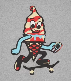 SKATE CONE CREWNECK - HEATHER GREY -Fashion Style Shop IC23423 HEATHERGREY 03