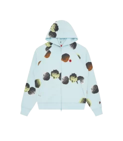 SCOOP ZIP THROUGH HOOD - BLUE