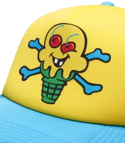 CONES AND BONES TRUCKER - YELLOW -Fashion Style Shop IC23445 BLUE 01 3