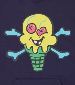 CONES & BONES POPOVER HOOD - NAVY -Fashion Style Shop IC23447 NAVY 03