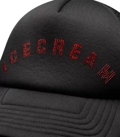 RHINESTONE LOGO TRUCKER - BLACK -Fashion Style Shop IC23S15BLACK 2