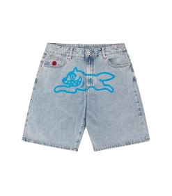 RUNNING DOG DENIM SHORTS - HEAVY WASH BLUE