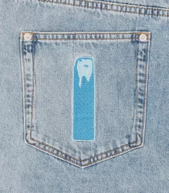 RUNNING DOG DENIM SHORTS - HEAVY WASH BLUE -Fashion Style Shop IC23S16 HEAVYWASHBLUE 05