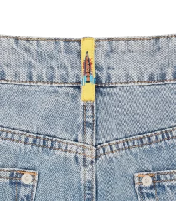 RUNNING DOG DENIM SHORTS - HEAVY WASH BLUE -Fashion Style Shop IC23S16 HEAVYWASHBLUE 07copy