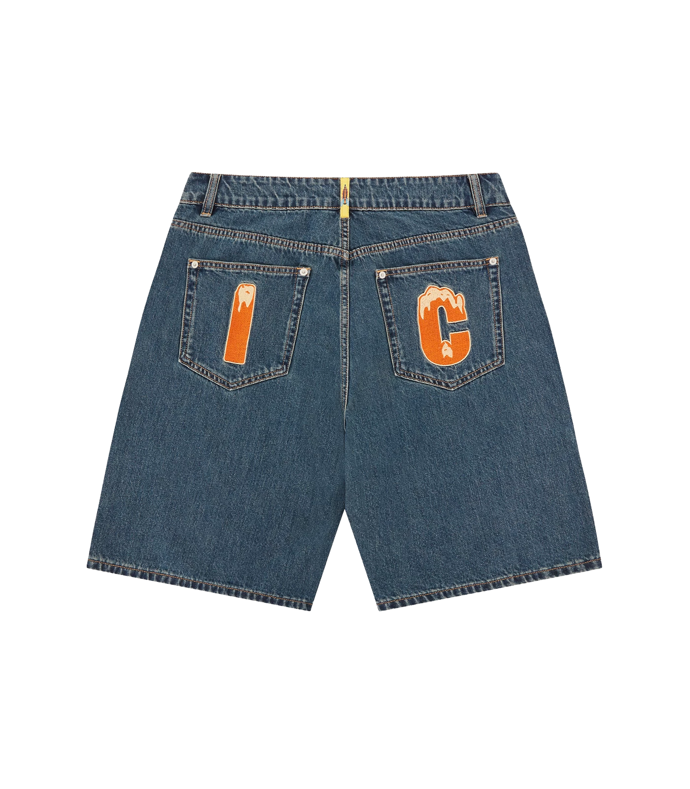 RUNNING DOG DENIM SHORTS - MID WASH BLUE 2 RUNNING DOG DENIM SHORTS - MID WASH BLUE - Image 2