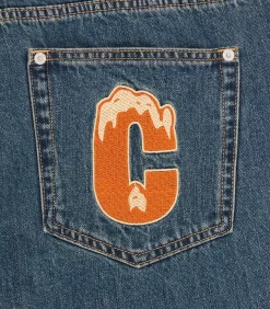 RUNNING DOG DENIM SHORTS - MID WASH BLUE 11 RUNNING DOG DENIM SHORTS - MID WASH BLUE -Fashion Style Shop IC23S16 MIDWASHBLUE 06