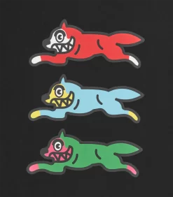 TRIPLE RUNNING DOG TEE - BLACK -Fashion Style Shop IC23S20 BLACK 03