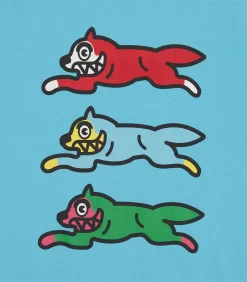 TRIPLE RUNNING DOG TEE - BLUE -Fashion Style Shop IC23S20 BLUE 03