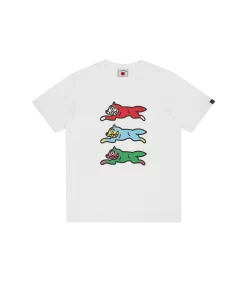 TRIPLE RUNNING DOG TEE - WHITE