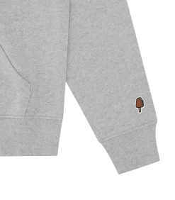 TRIPLE RUNNING DOG POPOVER HOOD - HEATHER GREY -Fashion Style Shop IC23S21 GREY 04