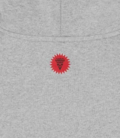 TRIPLE RUNNING DOG POPOVER HOOD - HEATHER GREY -Fashion Style Shop IC23S21 GREY 05