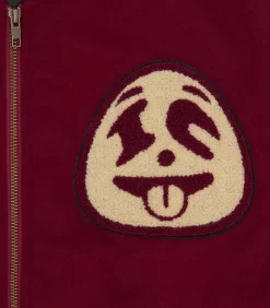 DINER TEAM VARSITY JACKET - BURGUNDY -Fashion Style Shop IC24106 BURGUNDY 04