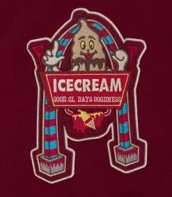 DINER TEAM VARSITY JACKET - BURGUNDY -Fashion Style Shop IC24106 BURGUNDY 05