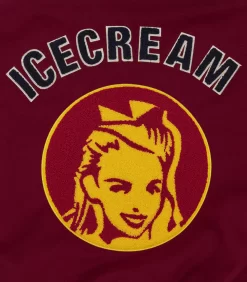 DINER TEAM VARSITY JACKET - BURGUNDY -Fashion Style Shop IC24106 BURGUNDY 07