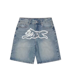 RUNNING DOG DENIM SHORTS - WASHED BLUE