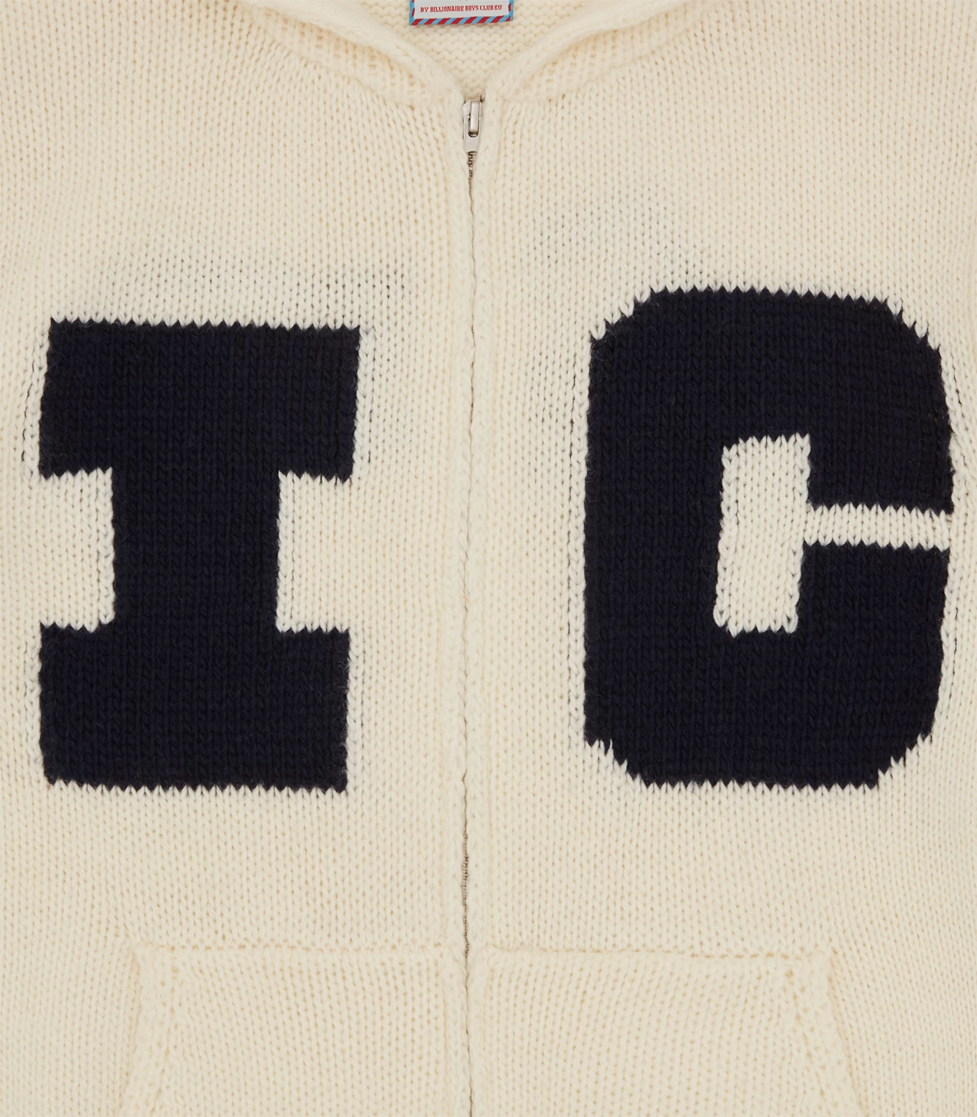 RUNNING DOG KNITTED ZIP THROUGH - CREAM 3 RUNNING DOG KNITTED ZIP THROUGH - CREAM - Image 3