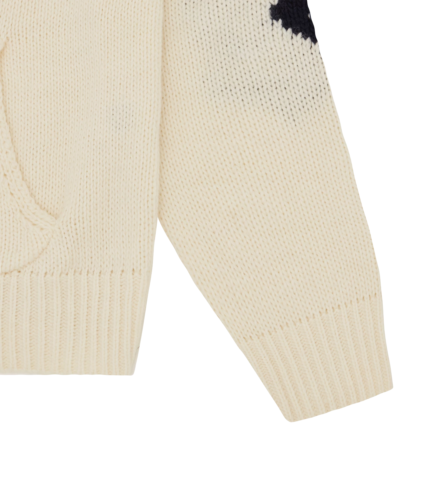 RUNNING DOG KNITTED ZIP THROUGH - CREAM 4 RUNNING DOG KNITTED ZIP THROUGH - CREAM - Image 4