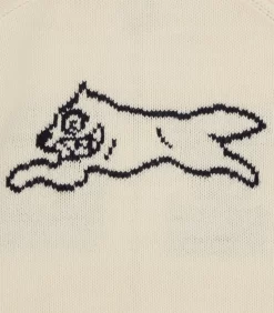 RUNNING DOG KNITTED ZIP THROUGH - CREAM 10 RUNNING DOG KNITTED ZIP THROUGH - CREAM -Fashion Style Shop IC24115 CREAM 05