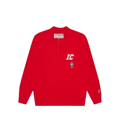 RACING ZIP CREWNECK - RED