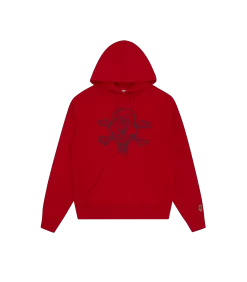 CONES AND BONES POPOVER HOOD - RED