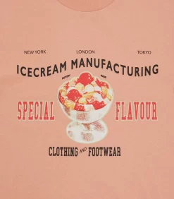 SPECIAL FLAVOUR T-SHIRT - CORAL -Fashion Style Shop IC24134 CORAL 03