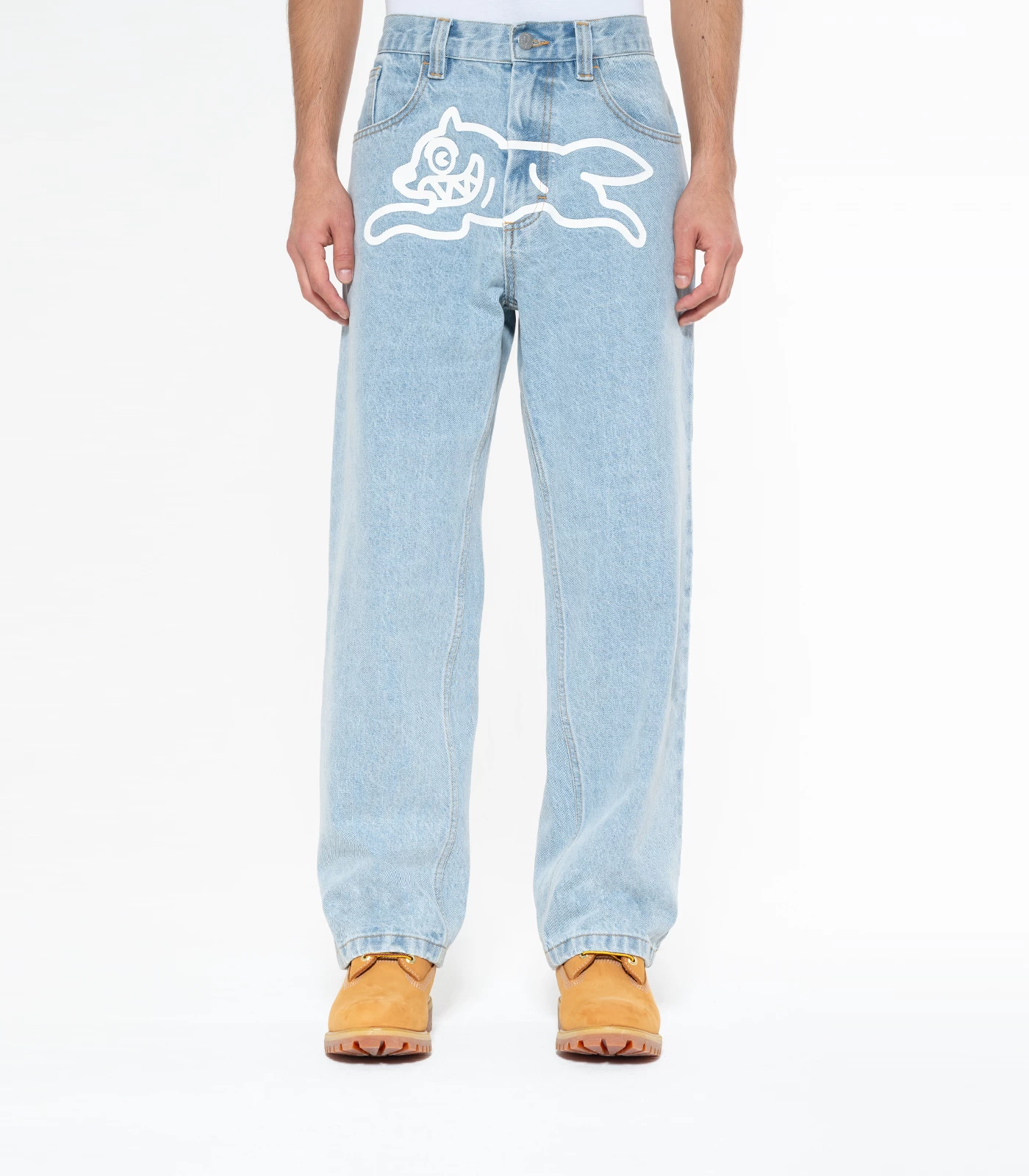 RUNNING DOG DOUBLE SCOOP DENIM PANT - HEAVY WASH BLUE 3 RUNNING DOG DOUBLE SCOOP DENIM PANT - HEAVY WASH BLUE - Image 3