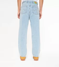 RUNNING DOG DOUBLE SCOOP DENIM PANT - HEAVY WASH BLUE 10 RUNNING DOG DOUBLE SCOOP DENIM PANT - HEAVY WASH BLUE -Fashion Style Shop IC24150 2 WASHED BLUE