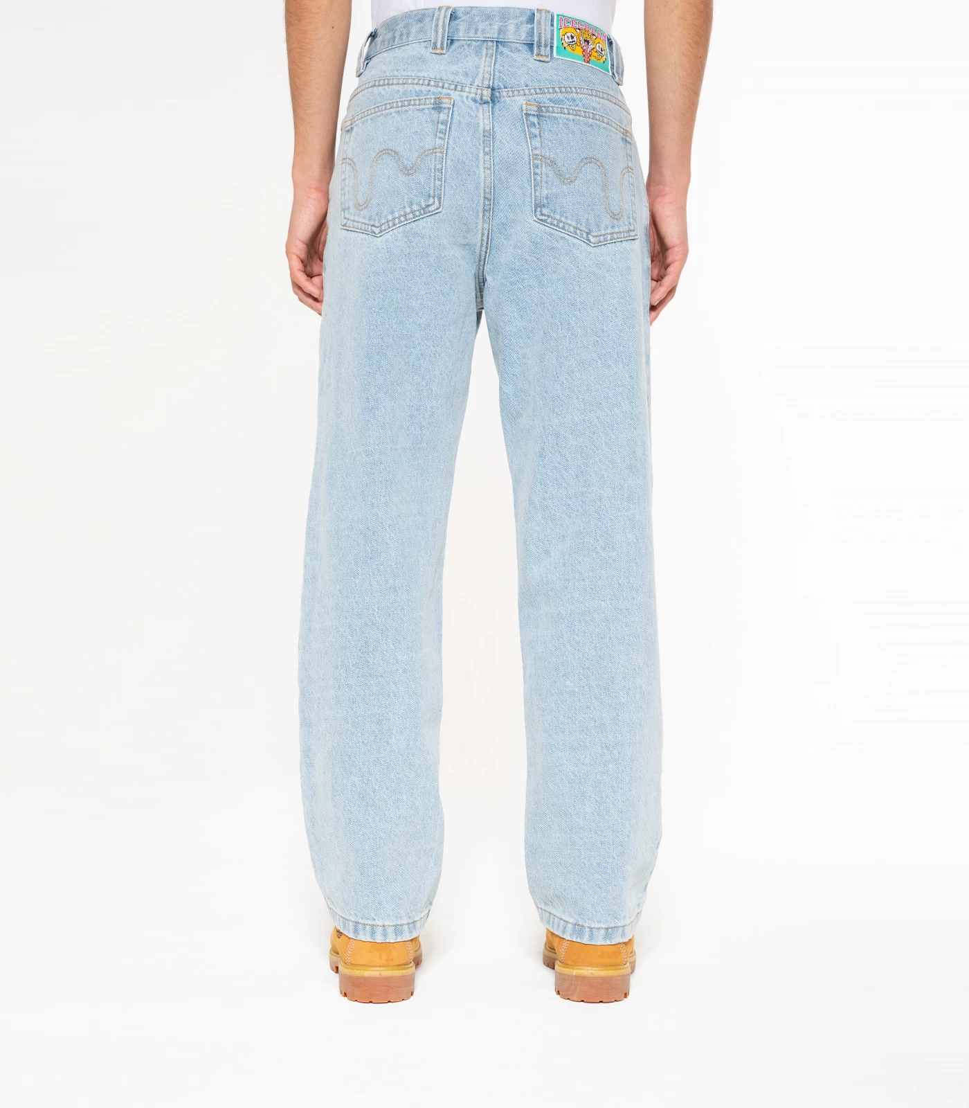 RUNNING DOG DOUBLE SCOOP DENIM PANT - HEAVY WASH BLUE 4 RUNNING DOG DOUBLE SCOOP DENIM PANT - HEAVY WASH BLUE - Image 4