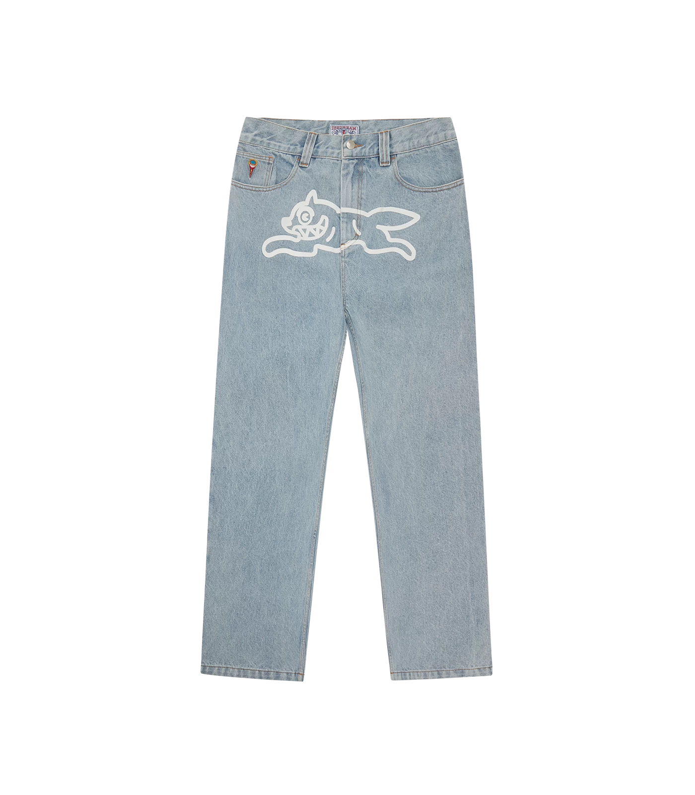 RUNNING DOG DOUBLE SCOOP DENIM PANT - HEAVY WASH BLUE 1 RUNNING DOG DOUBLE SCOOP DENIM PANT - HEAVY WASH BLUE