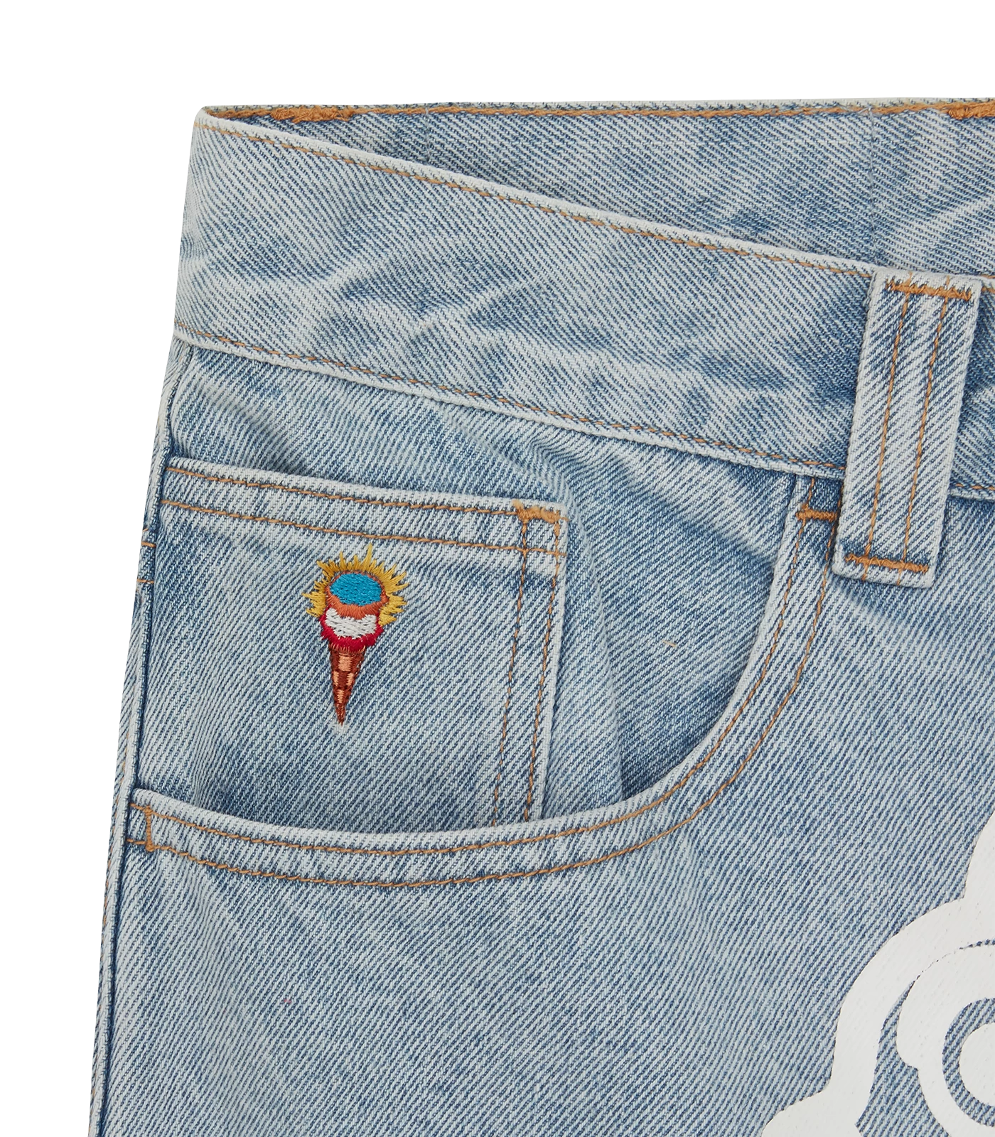 RUNNING DOG DOUBLE SCOOP DENIM PANT - HEAVY WASH BLUE 5 RUNNING DOG DOUBLE SCOOP DENIM PANT - HEAVY WASH BLUE - Image 5