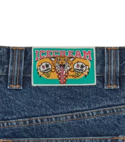 RUNNING DOG DOUBLE SCOOP DENIM PANT - MID WASH BLUE -Fashion Style Shop IC24150 LIGHTWASH 05 1 DOUBLESCOOP