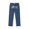 RUNNING DOG DOUBLE SCOOP DENIM PANT - MID WASH BLUE