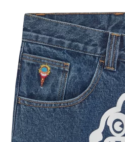 RUNNING DOG DOUBLE SCOOP DENIM PANT - MID WASH BLUE -Fashion Style Shop IC24150 LIGHTWASH 05 4 DOUBLESCOOP