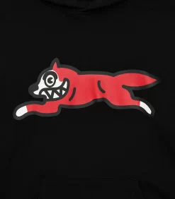 RUNNING DOG POPOVER HOOD - BLACK -Fashion Style Shop IC24227 BLACK