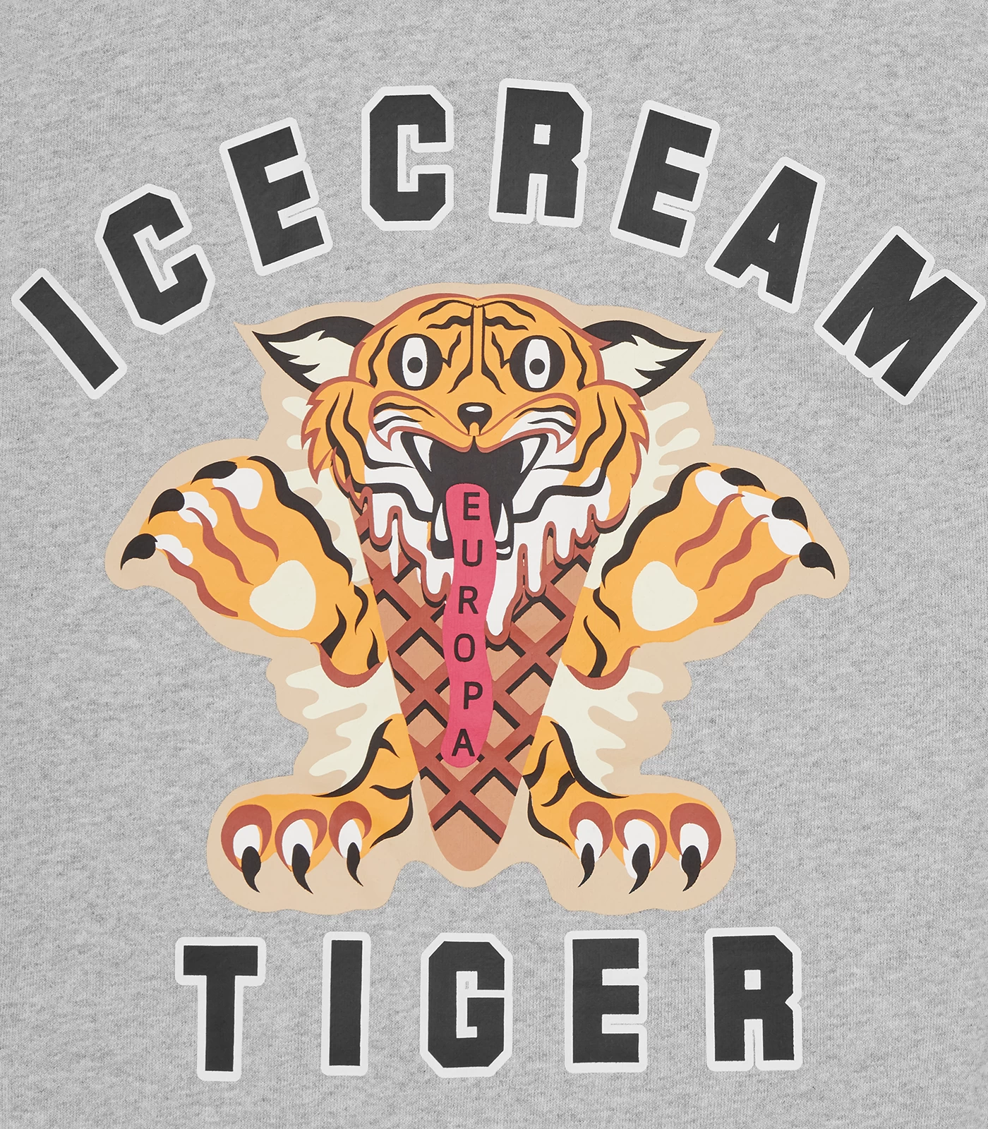 TIGER ZIP-THROUGH HOOD - HEATHER GREY 5 TIGER ZIP-THROUGH HOOD - HEATHER GREY - Image 5