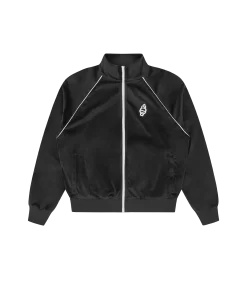 VELOUR TRACK TOP - BLACK