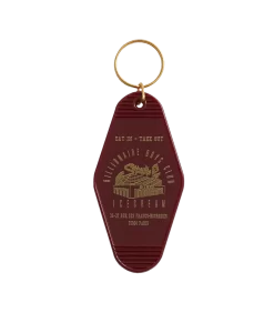 DINER KEYRING - BURGUNDY